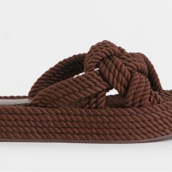 H&M Dark Brown Rope Slides size US 5 or EUR 36 (NWOT) - Picture 12 of 13